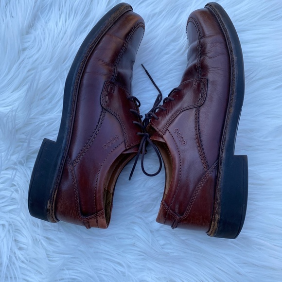 Ecco Lace Up Leather Brown Loafer Dress Shoe main image 4